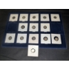 Image 2 : 14 Pre 1966 Silver Coins In Protective Holders & Velvet Organizer