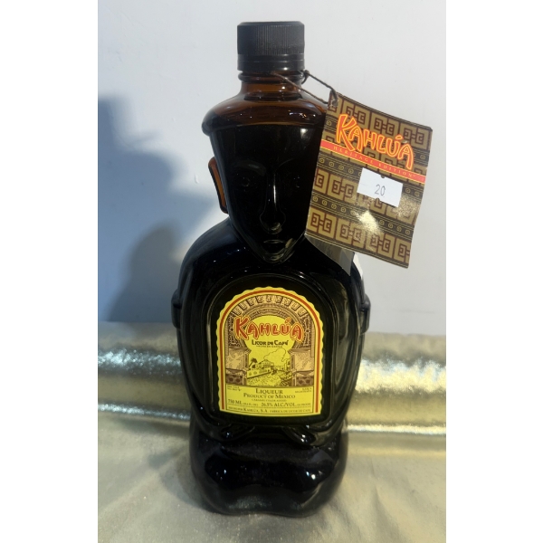 Kahlua Liqueur Bottle with Sculptural Design, 750ml