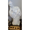 Image 2 : Ceramic Samurai Iridescent Figurine. 15 h.  Elephant Bookends 4 w 4 h, 2 d.  Wooden Card Box & more