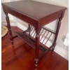 Image 2 : Wooden Side Table w/Magazine Rack- Two Tiered Side Table  22x24x15"tall
