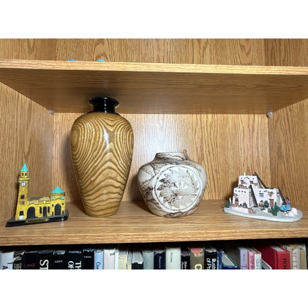 Collection Of Collectables: Wooden Vase & More 