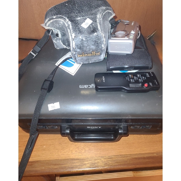 Sony Camcorder Model CCD-FX410, Minolta XD-11 Camera, Canon Power Shot A400