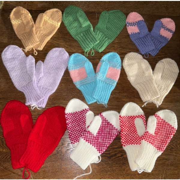 Handmade Wool Mittens - Assorted Sizes & Patterns 