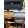 Image 4 : Brother Laser Printer, CanoScan Scanner, and Wooden Shelf Unit Office Supply Bundle