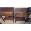 Image 2 : Pair of Nightstands with Drawer 22 W, 15 D, 26 T and Coatrack 71 T