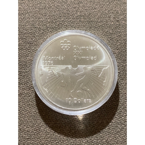 1976 Montreal Olympics $10 Coin 92.5% Silver 48.6 Grams