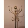 Image 3 : Brass Tone Coat Rack and Armchair with Upholstered Seat