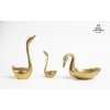 Image 3 : Vintage Solid Brass Swan Figurines.