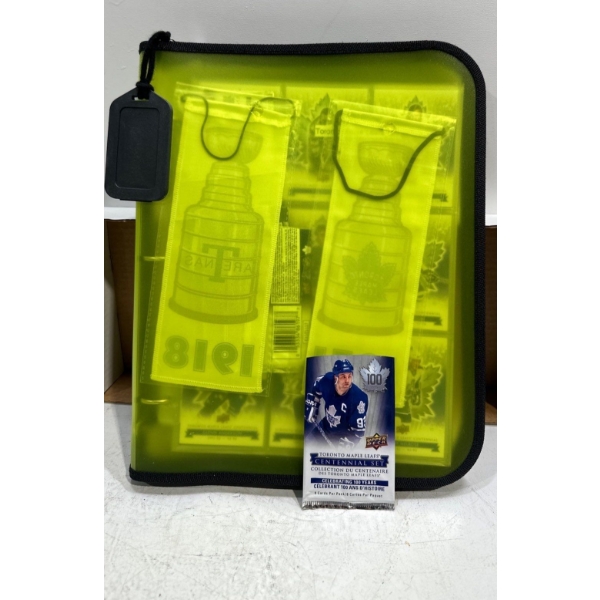 Binder of Upper Deck Centennial Collector Hockey Cards