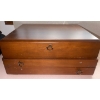 Image 1 : Vintage Flatware Collection In Oak Crate - Stainless Steel