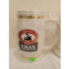Image 4 : Three Ceramic Beer Steins Featuring Swan Premium, Michelob, and Tsingtao Branding