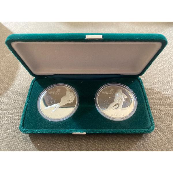 1985 Royal Canadian Mint 1988 Calgary Winter Olympics $20 Proof Silver Coin Set