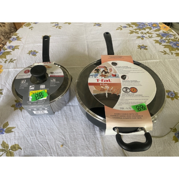 T-Fal 2 Quart Saucepan, T-Fal 5 Quart Jump Cooker 
