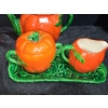 Image 5 : Vintage Tomato Table Serving Pieces- Pitcher 5 T, Teapot, Butter Dish and More!