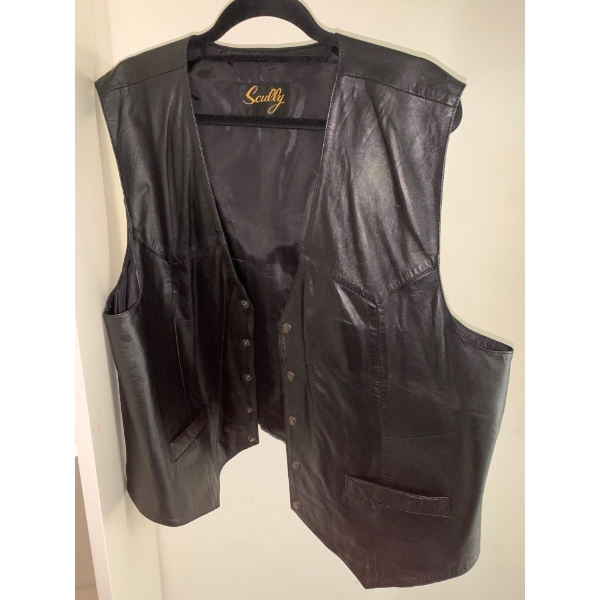 Scully Genuine Leather Vest Mens-2XL w/ Fedoras 