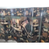 Image 1 : Two Asian Story Painted Panel Room Dividers- Each Divider: 60 W, 72 T- Designs on Both Sides 