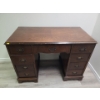 Image 1 : Wooden desk with drawers/ metal pull handles- 41W, 30T, 22D