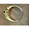 Image 4 : Yellow Gold 14K Stamped Ring, Purple & Green Stones, 3.88g
