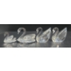 Image 1 : Swarovski Crystal Swans Set of 4 (0.5"-1.5"T) No Boxes