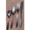 Image 3 : Decorative Floral Pattern Flatware Set w/ Miniature Petite Point Botanical Art 4.5"tall