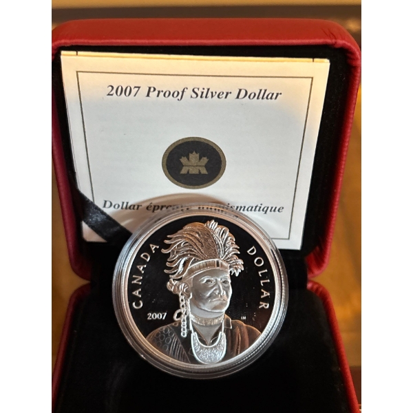 2007 $1 Thayendanegea (Joseph Brant) - Proof Sterling Silver Dollar