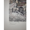 Image 2 : Old City Drawing 8 X 12, Unframed, Signature Illegible 