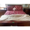 Image 1 : Solid Wood Queen Size Sleigh Bed 47H x 63W x 92L with Bedding