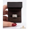Image 3 : 19K Diamond White Gold ( 3-Piece) Engagement Ring Set  Round-Cut Solitaire Center Stone 11.83G