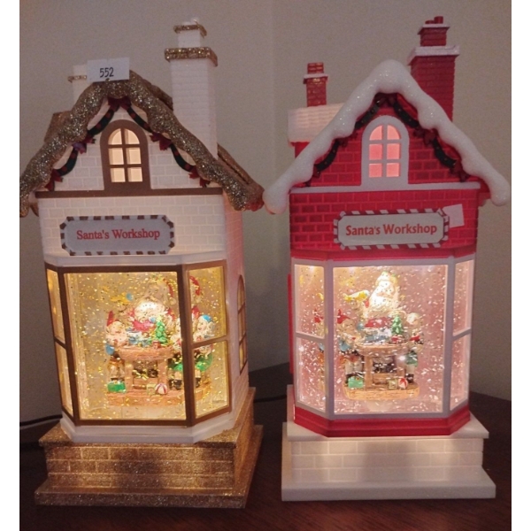 Electric Snow Globe Santa's Village LED 8T (2 count)