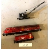 Image 1 : Model Diecast Canadian Pacific Locomotive 9120, 1298 & Crane 414212