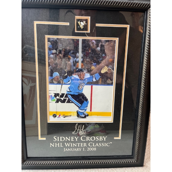 Sidney Crosby NHL Winter classic Junior first 2008 signed print 8 x 10 photo