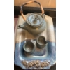Image 2 : Stoneware Tea Set - Teapot Tray & Tea Cups