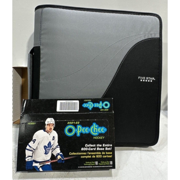 Binder of O-Pee-Chee 2021/22 Collector Hockey Cards