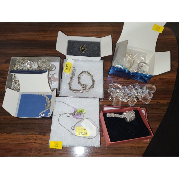 Costume Jewelry (3): Bracelet and Necklace (New), Birthstone Fashion Earrings Pairs, Other Pieces