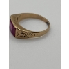 Image 2 : Ladies 10k Gold ring with Red ruby colour stone smaller size 5-6 2.85g