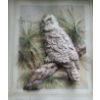 Image 2 : 3-D Collage Prints of Owls 11 X 12 and Pansies 11 X 14, Unframed 