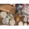 Image 5 : Canning jars cleaned and with New lids. 2 flats of new 1/2cup 12x 1 cup 9x widemouth 1 cup & 12X2cup