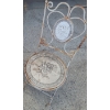 Image 2 : Pair of Outdoor Metal Chairs 15 W, 19 D, 36 T