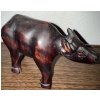Image 3 : Hand Carved Wooden Rhinoceros Figurines 7L - Slight Damage See Photo