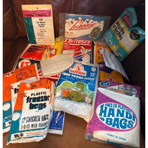 NEW Vintage Trash Sac Collection - Assorted Sizes 