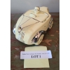 Image 2 : Sadler Vintage Pale Yellow Roadster Teapot 9 w, 4 1/2 h, 4 d