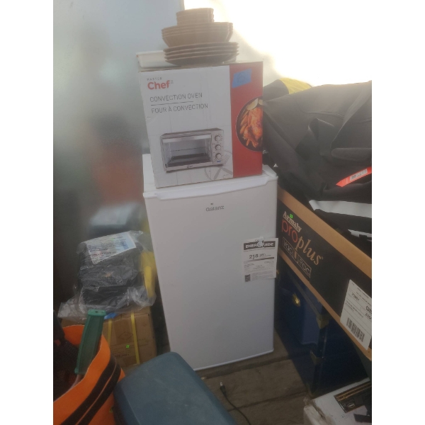 Galanz Mini Fridge, Master Chef Convection Oven, Dishware and Flatware Bundle