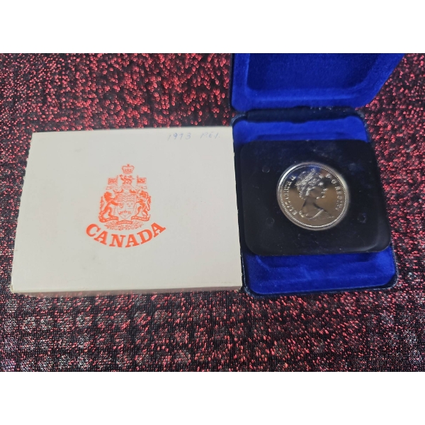 1973 PEI Canada Silver Dollar Coin 50% Silver