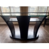 Image 4 : 5 Piece Contemporary Dining Set w/ Glass Top & Genuine Leather Upholstery