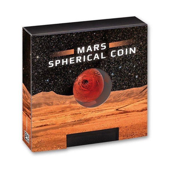 2021 $5 Spherical Mars - Pure Silver Coin