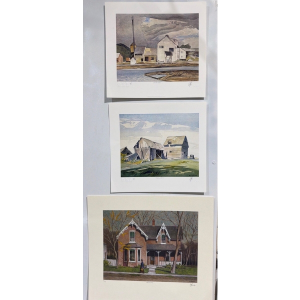 3 Limited Edition Lithographs by A.J Casson
