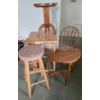 Assorted Wooden Tables and Seating, Tallest Table 31 T, 20 L, 20 W