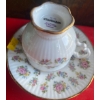 Image 6 : Avon Jadeite Mustache Scuddle Crystal Stemware Candy Dish Vase & China Tea Cup w/ Saucer