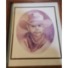 Image 12 : Decor and Art Lot: Fred Buchwitz Print, Framed Western Kids Prints, and Decorative Items