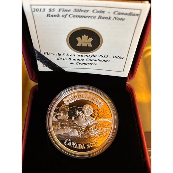 2013 $5 Bank Note Series: Canadian Bank of Commerce Design - Pure Silver Coin